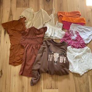 SHEIN 10 item bundle all size s or xs except the sweatshirt is m